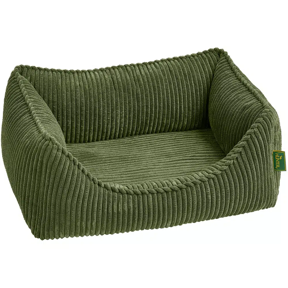 panier pour chien orthopédique, déhoussable, vert en velour